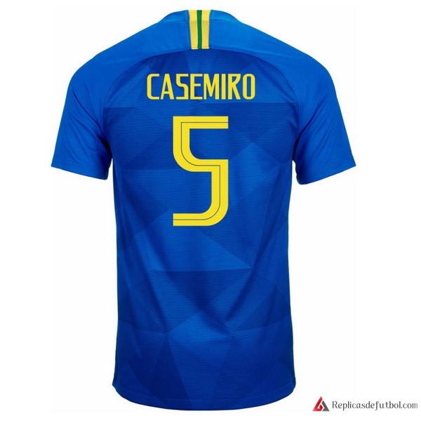 Camiseta Seleccion Brasil Segunda equipación Casemiro 2018 Azul